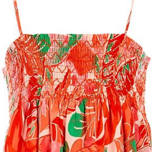 GB GIRLS Tropical sundress with fake tie shoulders NWT Size 5 - Picture 5 of 12